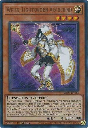 Image of Weiss, Lightsworn Archfiend [MP25-EN186] Ultra Rare