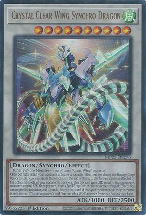 Image of Crystal Clear Wing Synchro Dragon [MP25-EN276] Ultra Rare