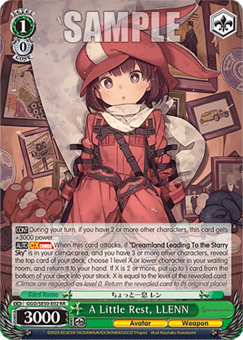 Image of A Little Rest, LLENN (GGO/SE50-E02 RR) [SAO Alternative–Gun Gale Online–2 Premium Booster]