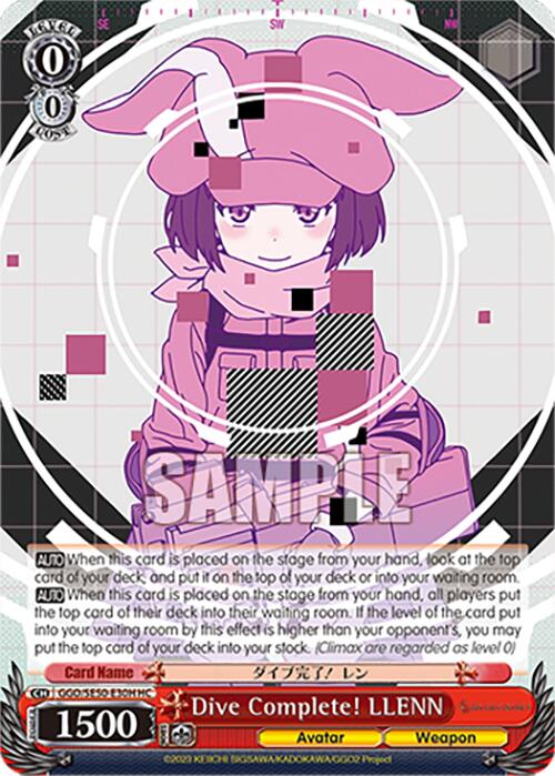 Image of Dive Complete! LLENN (GGO/SE50-E30H HC) [SAO Alternative–Gun Gale Online–2 Premium Booster]