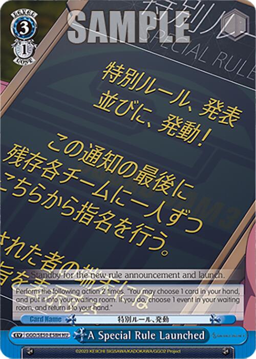 Image of A Special Rule Launched (GGO/SE50-E58H HC) [SAO Alternative–Gun Gale Online–2 Premium Booster]