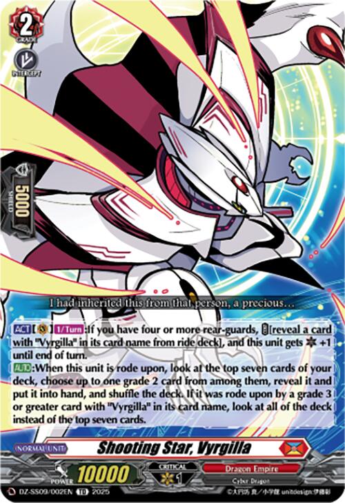 Image of Shooting Star, Vyrgilla (DZ-SS09/002EN) [Zero Tendo Start Deck]