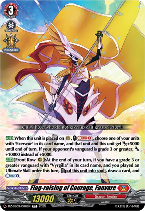 Image of Flag-raising of Courage, Fanvare (DZ-SS09/006EN) [Zero Tendo Start Deck]