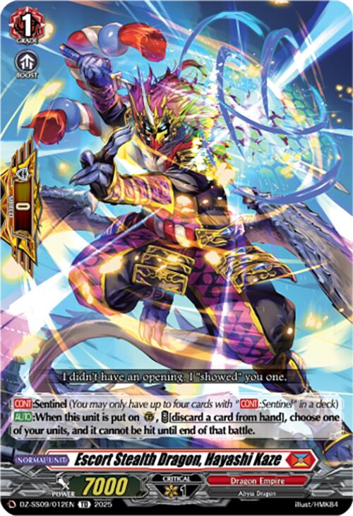 Image of Escort Stealth Dragon, Hayashi Kaze (DZ-SS09/012EN) [Zero Tendo Start Deck]