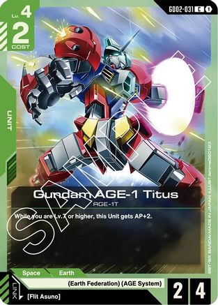 Image of Gundam AGE-1 Titus (GD02-031) - Dual Impact
