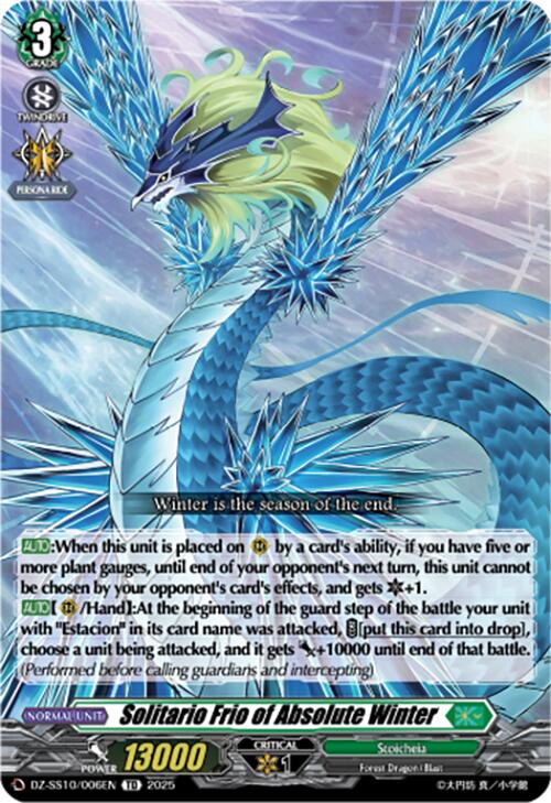Image of Solitario Frio of Absolute Winter (DZ-SS10/006EN) [Shiki Otei Start Deck]