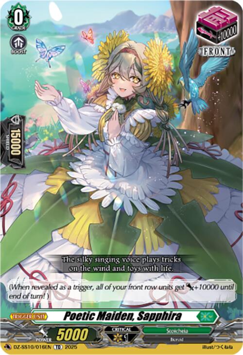 Image of Poetic Maiden, Sapphira (DZ-SS10/016EN) [Shiki Otei Start Deck]