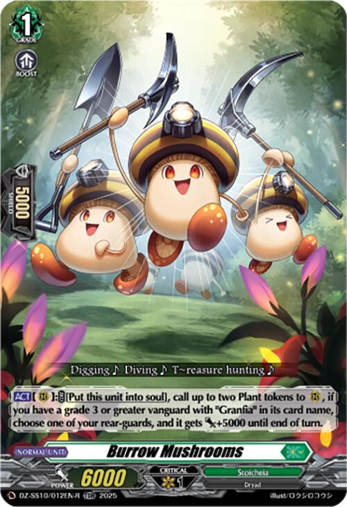 Image of Burrow Mushrooms (TDR) (DZ-SS10/012EN-R) [Shiki Otei Start Deck]
