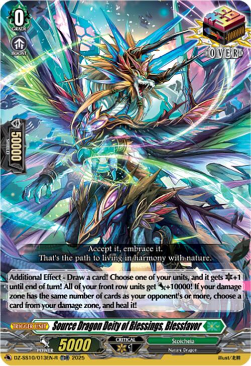 Image of Source Dragon Deity of Blessings, Blessfavor (TDR) (DZ-SS10/013EN-R) [Shiki Otei Start Deck]