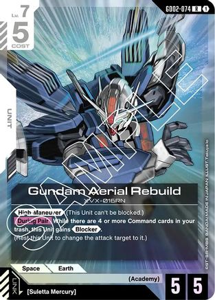 Image of Gundam Aerial Rebuild (GD02-074) - Dual Impact Holofoil