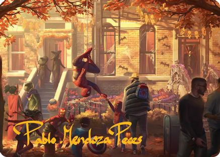 Image of Friendly Neighborhood Art Card (Gold-Stamped Signature) [Marvel's Spider-Man Art Series]