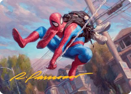 Image of Spider-Man, Web-Slinger Art Card (Gold-Stamped Signature) [Marvel's Spider-Man Art Series]