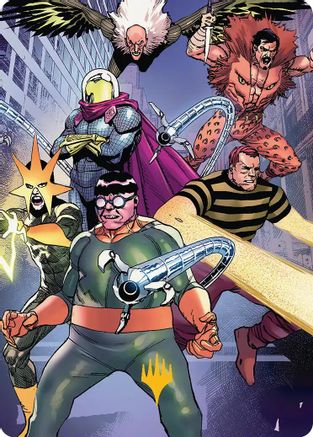 Image of Behold the Sinister Six! Art Card (45/54) (Gold-Stamped Planeswalker Symbol) [Marvel's Spider-Man Art Series]