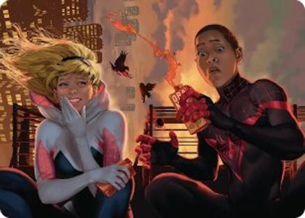 Image of Heroes' Hangout Art Card [Marvel's Spider-Man Art Series]