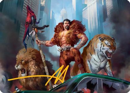 Image of Kraven, Proud Predator Art Card (Gold-Stamped Signature) [Marvel's Spider-Man Art Series]