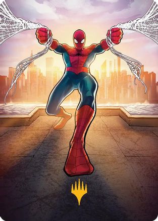 Image of Amazing Spider-Man Art Card (36/54) (Gold-Stamped Planeswalker Symbol) [Marvel's Spider-Man Art Series]