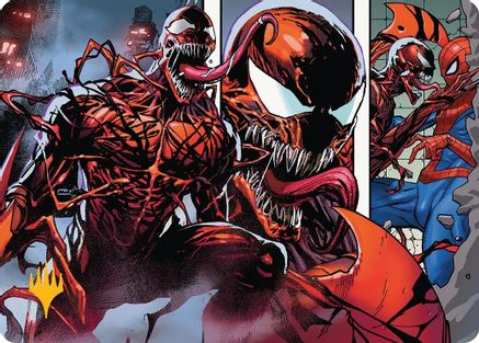 Image of Carnage, Crimson Chaos Art Card (Gold-Stamped Planeswalker Symbol) [Marvel's Spider-Man Art Series]
