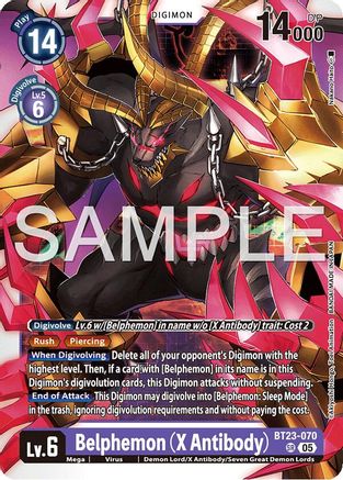 Image of Belphemon [BT23-070] (X Antibody) [Hackers' Slumber]
