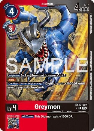 Image of Greymon [EX10-007] (Limited Foil) [Sinister Order]