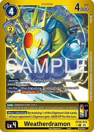 Image of Weatherdramon [EX10-014] (Limited Foil) [Sinister Order]