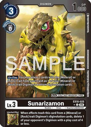 Image of Sunarizamon [EX10-025] (Limited Foil) [Sinister Order]