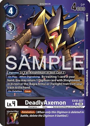 Image of DeadlyAxemon [EX10-027] (Limited Foil) [Sinister Order]