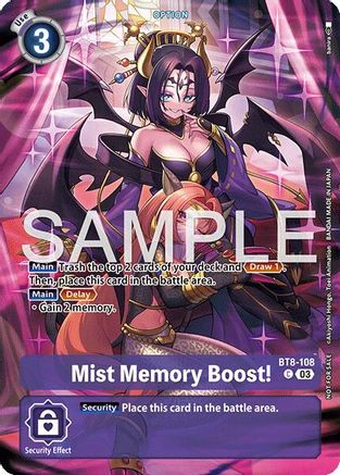 Image of Mist Memory Boost! [BT8-108] (Sinister Order Legend Pack) [Sinister Order]