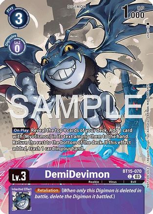 Image of DemiDevimon [BT15-070] (Sinister Order Legend Pack) [Sinister Order]