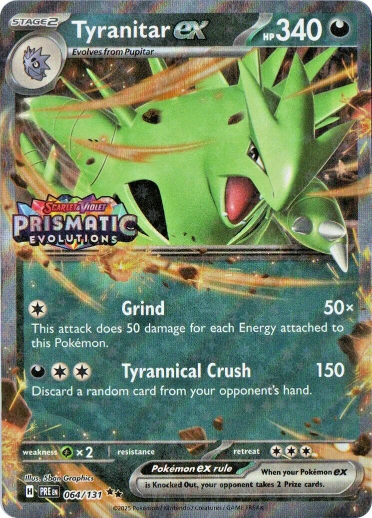 Image of Tyranitar ex (064/131) (Prismatic Evolutions Stamp) [Miscellaneous Cards]