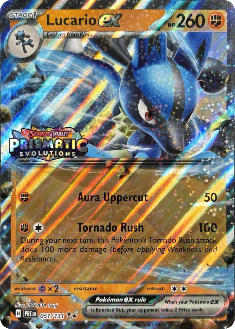 Image of Lucario ex (051/131) (Prismatic Evolutions Stamp) [Miscellaneous Cards]