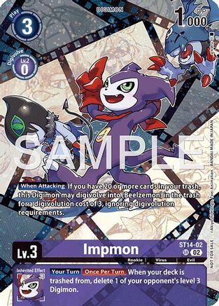 Image of Impmon (Sinister Order Legend Pack) (ST14-02) - Starter Deck 14: Beelzemon Advanced Deck Set Foil