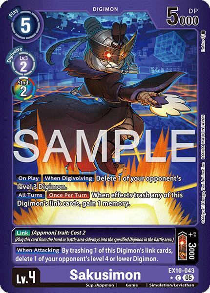 Image of Sakusimon [EX10-043] (Limited Foil) [Sinister Order]