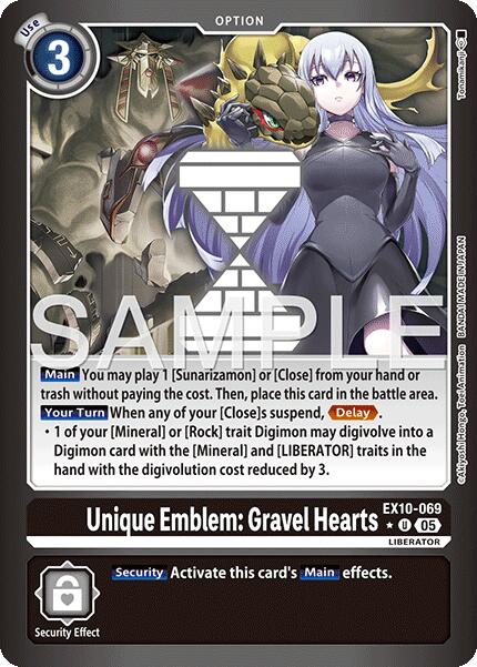 Image of Unique Emblem: Gravel Hearts [EX10-069] (Limited Foil) [Sinister Order]