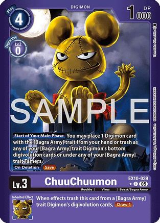 Image of ChuuChuumon [EX10-039] (Limited Foil) [Sinister Order]