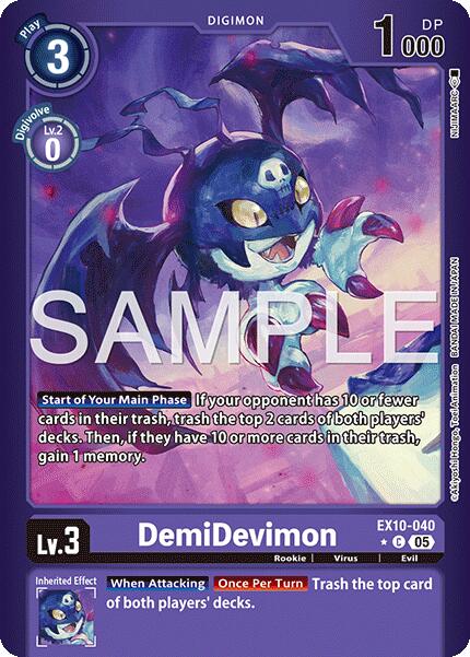 Image of DemiDevimon [EX10-040] (Limited Foil) [Sinister Order]
