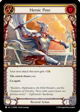 Image of Heroic Pose (Yellow) [SUP058] (Super Slam)  Rainbow Foil