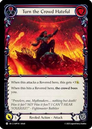 Image of Turn the Crowd Hateful (Red) [SUP114] (Super Slam)