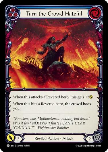 Image of Turn the Crowd Hateful (Blue) [SUP116] (Super Slam)