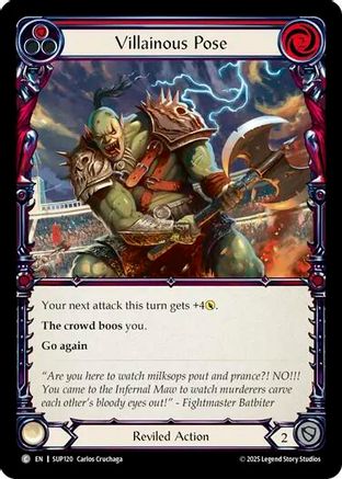 Image of Villainous Pose (Red) [SUP120] (Super Slam)  Rainbow Foil