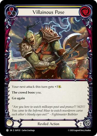 Image of Villainous Pose (Yellow) [SUP121] (Super Slam)  Rainbow Foil