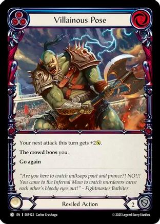 Image of Villainous Pose (Blue) [SUP122] (Super Slam)  Rainbow Foil