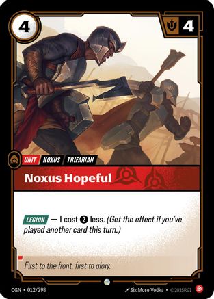 Image of Noxus Hopeful (012/298) - Origins Foil