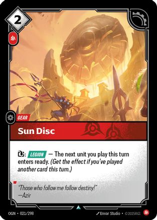 Image of Sun Disc (021/298) - Origins Foil
