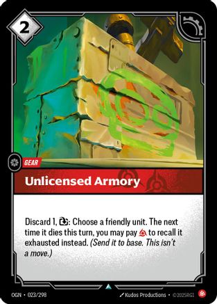 Image of Unlicensed Armory (023/298) - Origins Foil