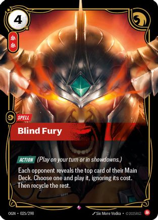 Image of Blind Fury (025/298) - Origins Foil