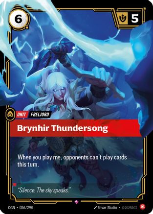 Image of Brynhir Thundersong (026/298) - Origins Foil
