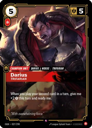 Image of Darius - Trifarian (027/298) - Origins Foil
