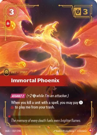 Image of Immortal Phoenix (037/298) - Origins Foil
