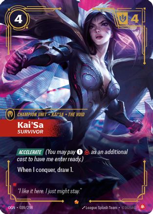 Image of Kai'Sa - Survivor (039/298) - Origins Foil