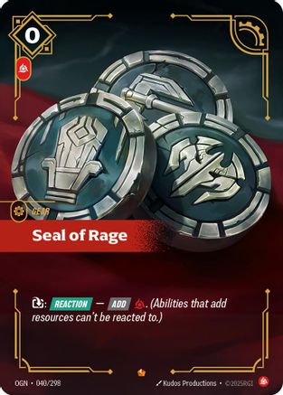 Image of Seal of Rage (040/298) - Origins Foil
